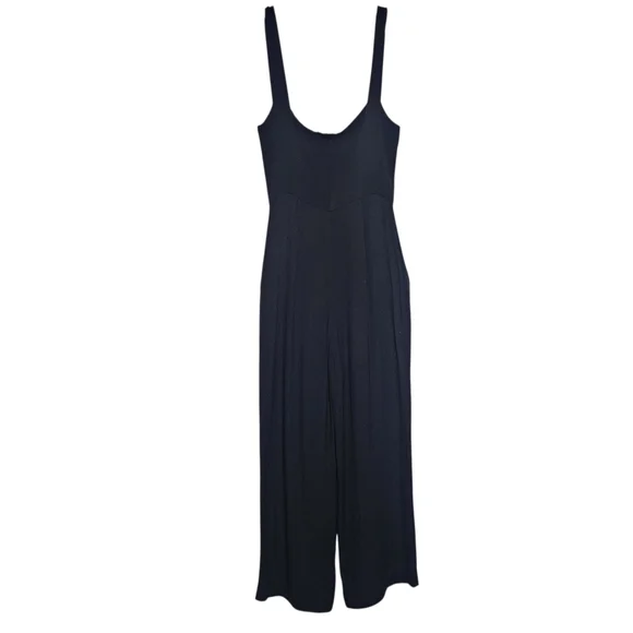 Reformation Black Button-Down Dress